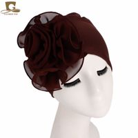 Women's Pastoral Simple Style Solid Color Flowers Eaveless Beanie Hat sku image 12