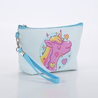 Women's Medium Oxford Cloth Unicorn Cute Square Zipper Cosmetic Bag Wash Bag sku image 3