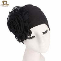 Women's Pastoral Simple Style Solid Color Flowers Eaveless Beanie Hat sku image 16