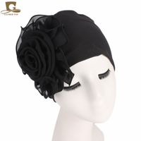 Frau Pastoral Einfacher Stil Einfarbig Blumen Ohne Dach Beanie-mütze sku image 16