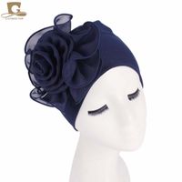 Women's Pastoral Simple Style Solid Color Flowers Eaveless Beanie Hat sku image 6