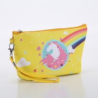 Women's Medium Oxford Cloth Unicorn Cute Square Zipper Cosmetic Bag Wash Bag sku image 2