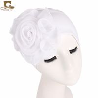 Women's Pastoral Simple Style Solid Color Flowers Eaveless Beanie Hat sku image 3