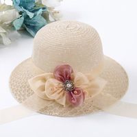 Women's Elegant Pastoral Simple Style Solid Color Flowers Wide Eaves Bucket Hat sku image 11