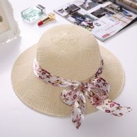 Women's Elegant Pastoral Simple Style Solid Color Flowers Wide Eaves Bucket Hat main image 5