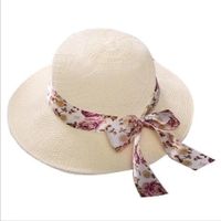 Women's Elegant Pastoral Simple Style Solid Color Flowers Wide Eaves Bucket Hat sku image 3