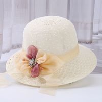 Women's Elegant Pastoral Simple Style Solid Color Flowers Wide Eaves Bucket Hat sku image 10