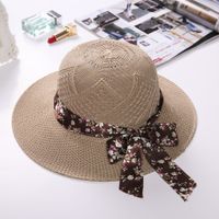 Women's Elegant Pastoral Simple Style Solid Color Flowers Wide Eaves Bucket Hat main image 4