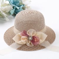 Women's Elegant Pastoral Simple Style Solid Color Flowers Wide Eaves Bucket Hat sku image 12