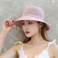 Women's Elegant Pastoral Simple Style Solid Color Flowers Wide Eaves Bucket Hat sku image 8