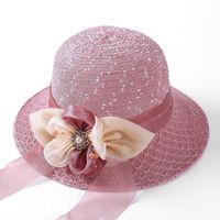 Women's Elegant Pastoral Simple Style Solid Color Flowers Wide Eaves Bucket Hat sku image 9