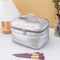 Basic Solid Color Polyester Square Makeup Bags main image 4