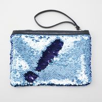 Women's Small Satin Sequins Vintage Style Square Zipper Cosmetic Bag Wash Bag sku image 5