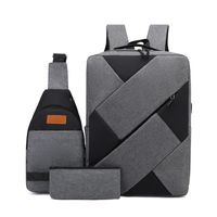 Splicing Casual Business Daily Laptop Backpack sku image 2