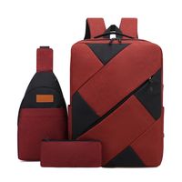 Splicing Casual Business Daily Laptop Backpack sku image 1