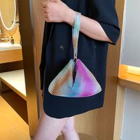 Women's Pvc Solid Color Elegant Vintage Style Square Magnetic Buckle Shoulder Bag Underarm Bag main image 3