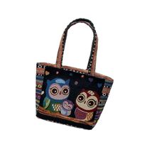 Mujeres Pequeña Lienzo Animal Estilo Vintage Estilo Étnico Cuadrado Cremallera Bolsas De Hombro Bolso main image 4