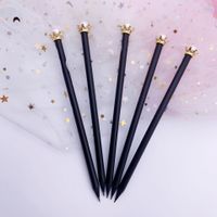 1 Piece Solid Color Class Learning Wood Retro Classic Style Pencil sku image 1