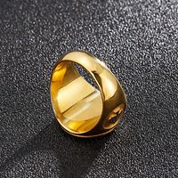 Simple Style Heart Shape Stainless Steel Plating 18K Gold Plated Men's Rings main image 4