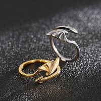 Stainless Steel 18K Gold Plated Simple Style Arrow Wings Open Rings main image 4
