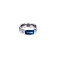 Simple Style Cross Stainless Steel Plating Inlay Zircon Unisex Rings sku image 7