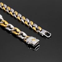 Hip-Hop Geometric Titanium Steel 18K Gold Plated Men's Bracelets main image 4