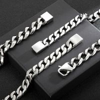 Simple Style Geometric Titanium Steel Hollow Out Men's Bracelets main image 3