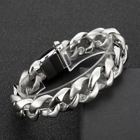 Simple Style Geometric Titanium Steel Hollow Out Men's Bracelets main image 4