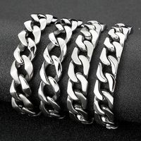 Einfacher Stil Geometrisch Titan Stahl Aushöhlen Männer Armbänder main image 1