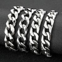 Einfacher Stil Geometrisch Titan Stahl Aushöhlen Männer Armbänder main image 6