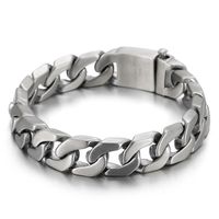 Simple Style Geometric Titanium Steel Hollow Out Men's Bracelets main image 5