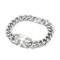 Hip-hop Simple Style Geometric Titanium Steel Men's Bracelets sku image 1