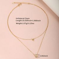 Simple Style Commute Heart Shape Copper Alloy Plating 24k Gold Plated Women's Necklace sku image 2