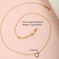 Simple Style Commute Heart Shape Copper Alloy Plating 24k Gold Plated Women's Necklace sku image 1