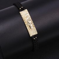 Simple Style Streetwear Human Rope Copper Enamel Plating Braid 18k Gold Plated Unisex Bracelets sku image 2