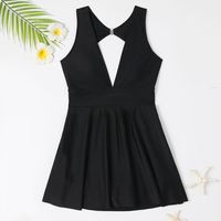 Women's Basic Simple Style Solid Color 1 Piece One Piece Swimwear main image 1