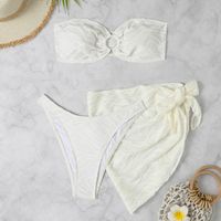 Women's Modern Style Simple Style Solid Color 3 Pieces Set Bikinis Swimwear main image 3