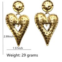 1 Pair Simple Style Classic Style Heart Shape Plating Metal Gold Plated Drop Earrings main image 2