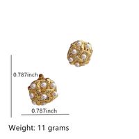 1 Pair Simple Style Round Alloy Ear Studs main image 5