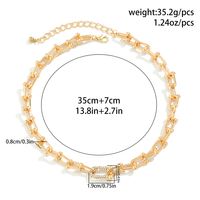 Modern Style Shiny Solid Color Alloy Iron Copper Plating Inlay Rhinestones Women's Bracelets Necklace main image 4