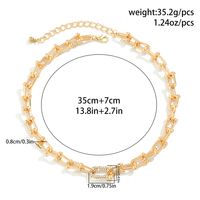 Modern Style Shiny Solid Color Alloy Iron Copper Plating Inlay Rhinestones Women's Bracelets Necklace sku image 3