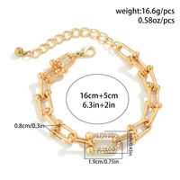 Modern Style Shiny Solid Color Alloy Iron Copper Plating Inlay Rhinestones Women's Bracelets Necklace sku image 1