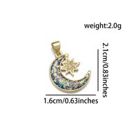1 Pièce Style Ig Style Simple Star Lune Le Cuivre Placage Incruster Bijoux Accessoires sku image 2