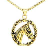 Stainless Steel 18K Gold Plated Hip-Hop Retro Patchwork Solid Color None sku image 7