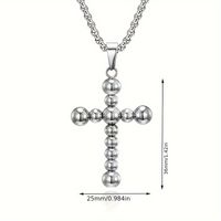 Retro Simple Style Cross Stainless Steel Titanium Steel Unisex Pendant Necklace main image 2
