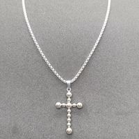 Retro Simple Style Cross Stainless Steel Titanium Steel Unisex Pendant Necklace main image 5