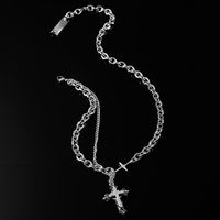 Style Ig Cactus Traverser Star Alliage Acier Au Titane Perle Incruster Strass Unisexe Collier sku image 5