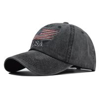 Unisex Hip-hop Retro Streetwear American Flag Curved Eaves Baseball Cap sku image 4