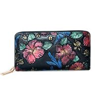 Women's Flower Pu Leather Zipper Wallets sku image 2