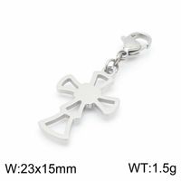 1 Piece Stainless Steel 18K Gold Plated Cross Skull sku image 5